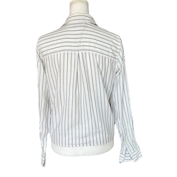 MADEWELL Tie-Front Shirt in Darcy Stripe - Picture 6 of 7